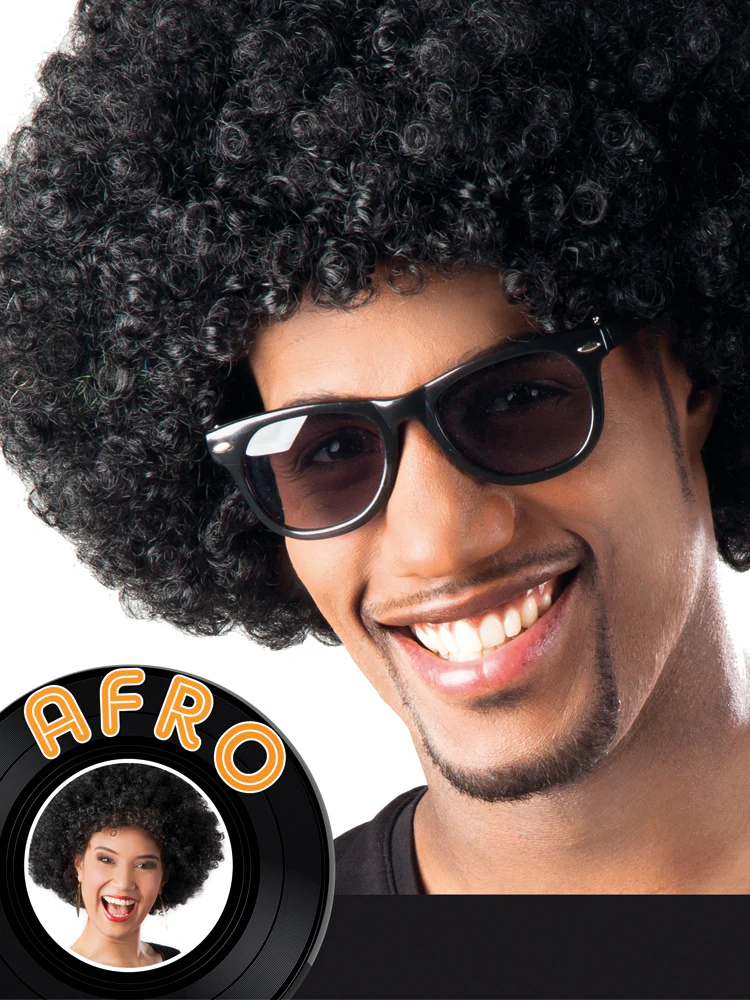 Peruukki afro, musta - Image 3
