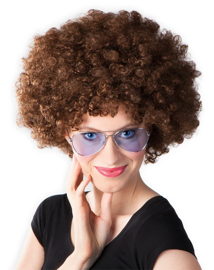 Peruukki afro, ruskea - Image 2