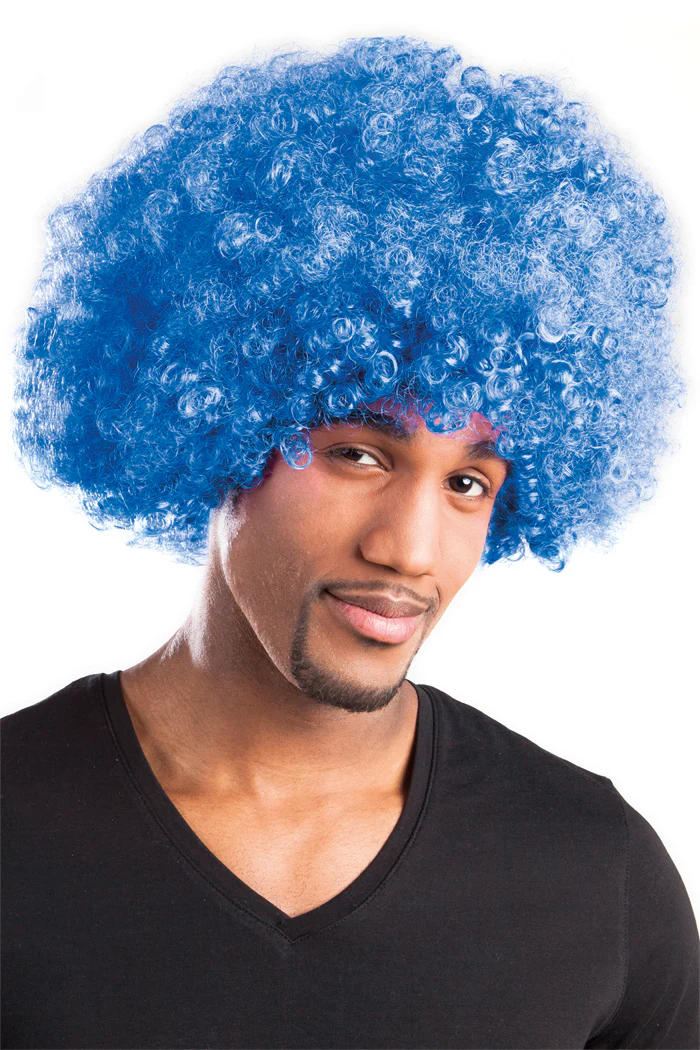 Peruukki afro, sininen - Image 2