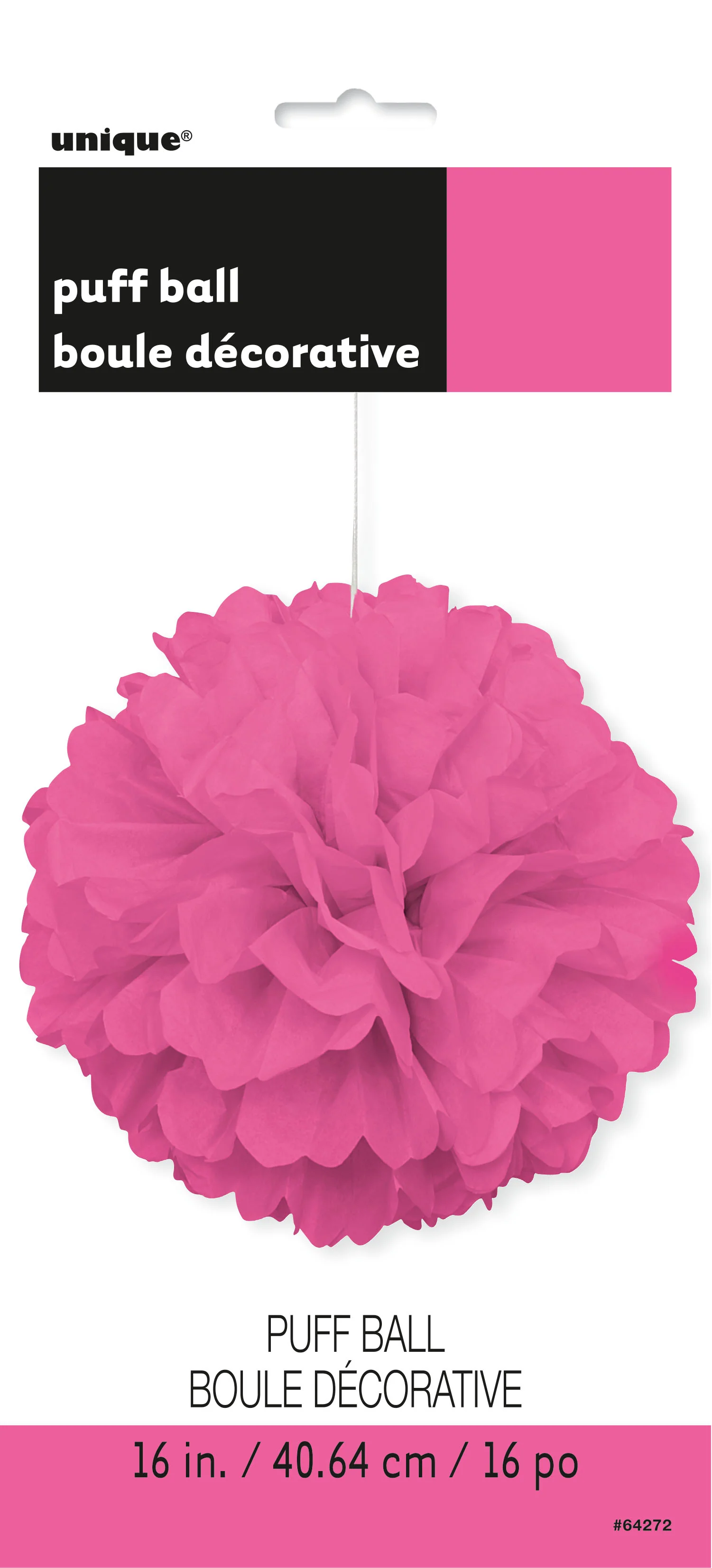 Pom Pom pinkki koriste, halk. 41,6 cm - Image 2