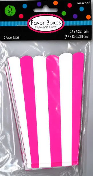 Raidallinen naksulaatikko, pinkki 5 kpl/pkt - Image 2