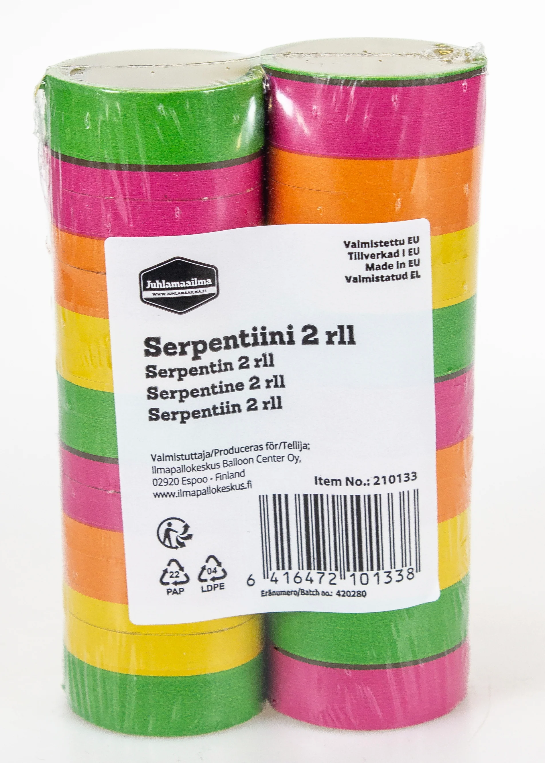 Serpentiini neon-väriraidat 2 rll/pkt - Image 3