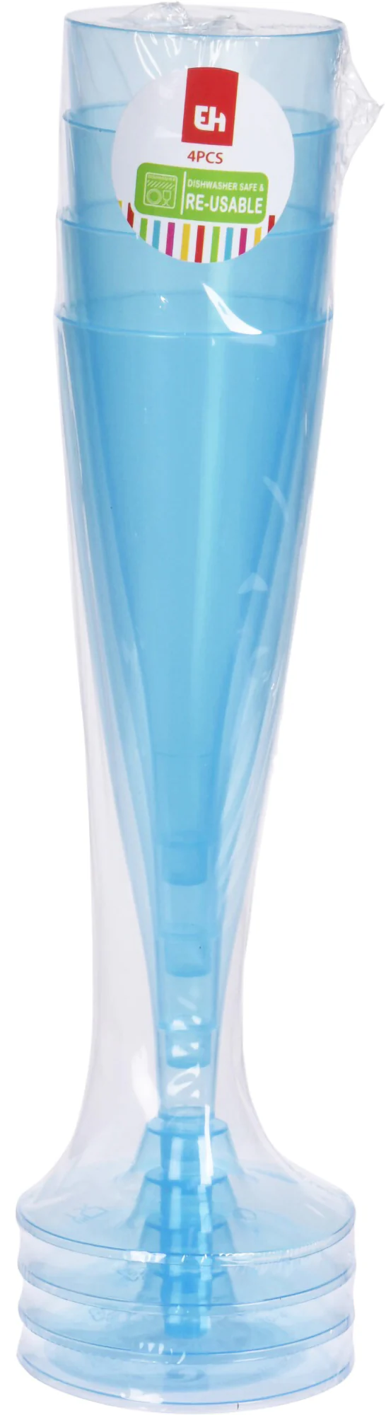 Shampanjalasi värikäs konepestävä 150 ml 4 kpl/pkt, lajitelmatuote 4 erilaista - Image 2