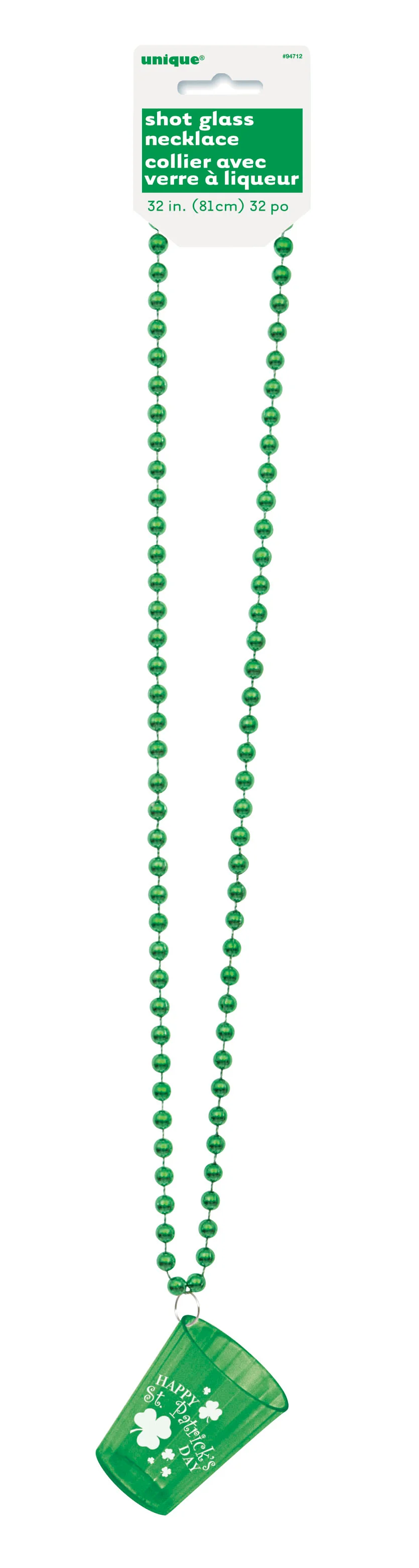 Shottilasi kaulanauhassa, St Patrick´s Day