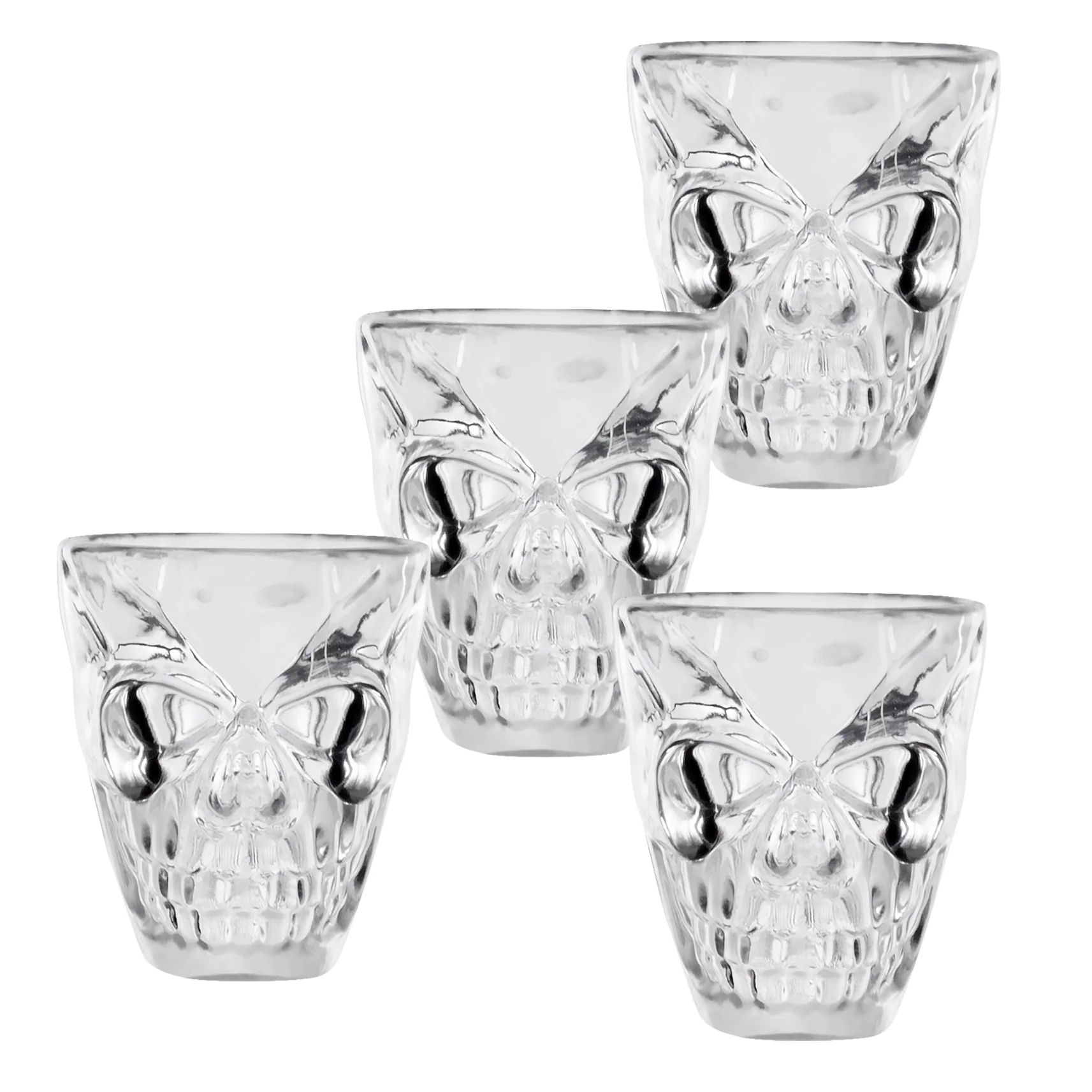 Shottilasi pääkallo 50 ml 4 kpl/pkt