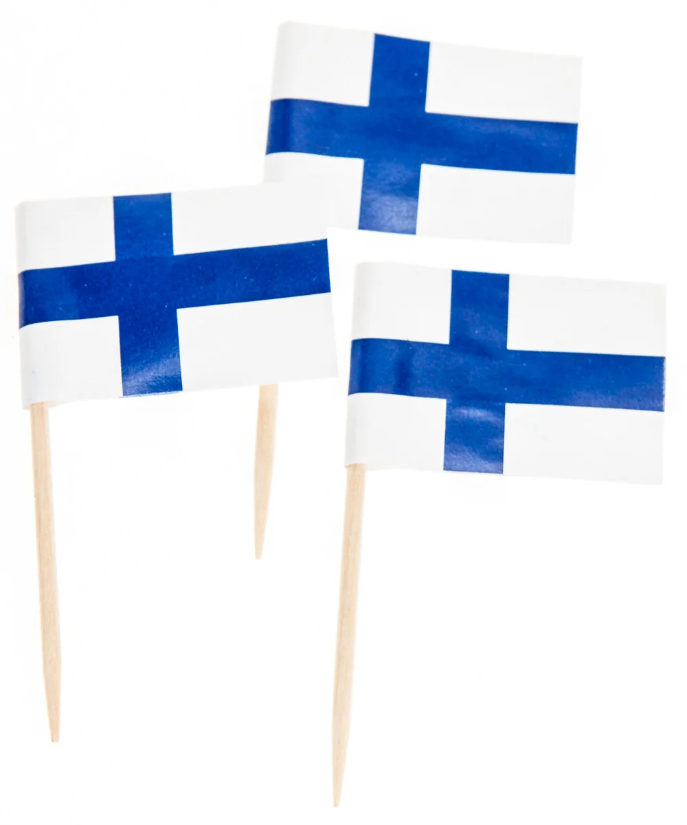Suomen lippu cocktailtikut, 30 kpl/pkt - Image 2