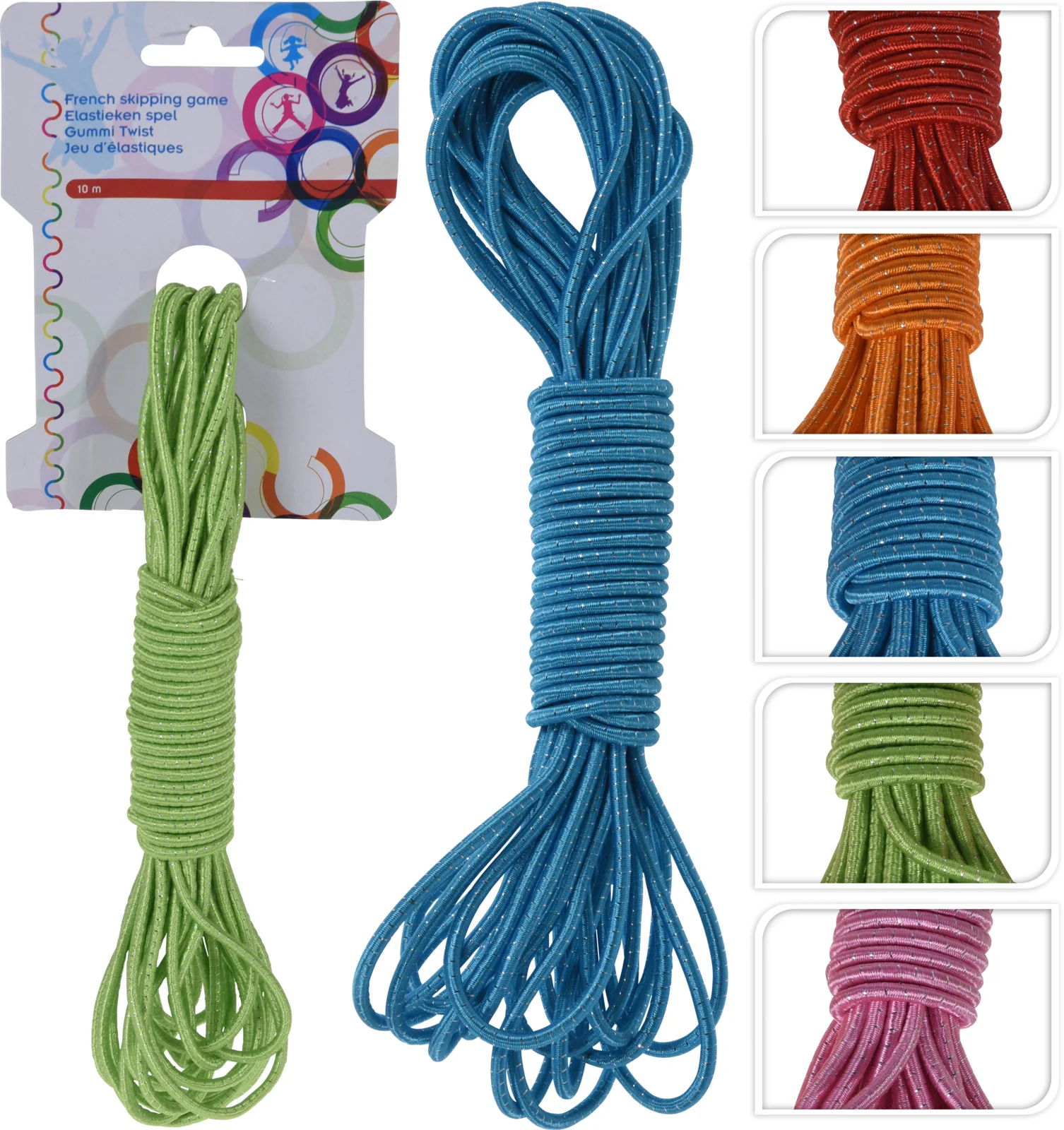 Twist naru 10 m 1 kpl, lajitelmatuote 5 eri väriä