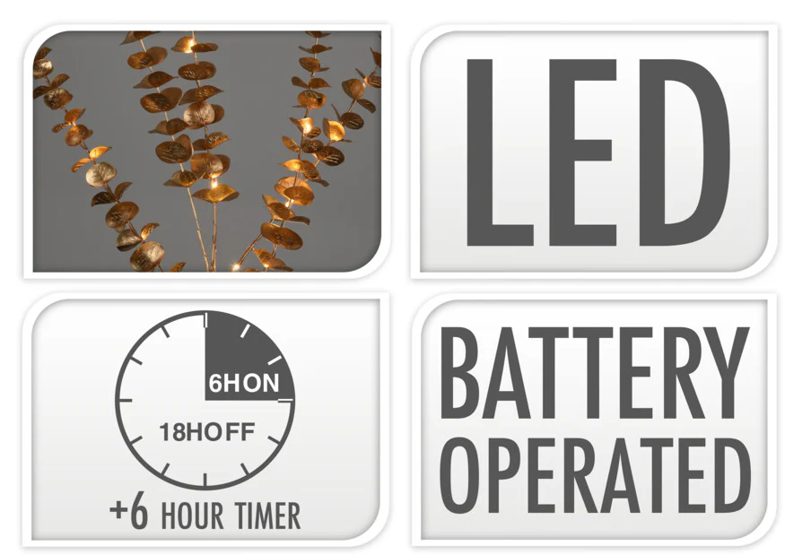 Valo-oksa hopeanvärinen 16 LED 1 kpl (2 eri mallivaihtoehtoa) - Image 2