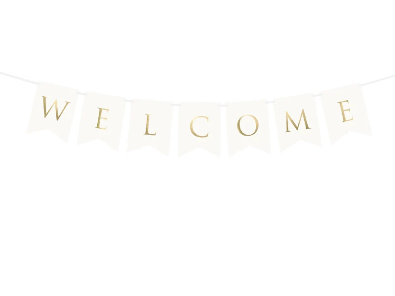 Viirinauha Welcome valkoinen