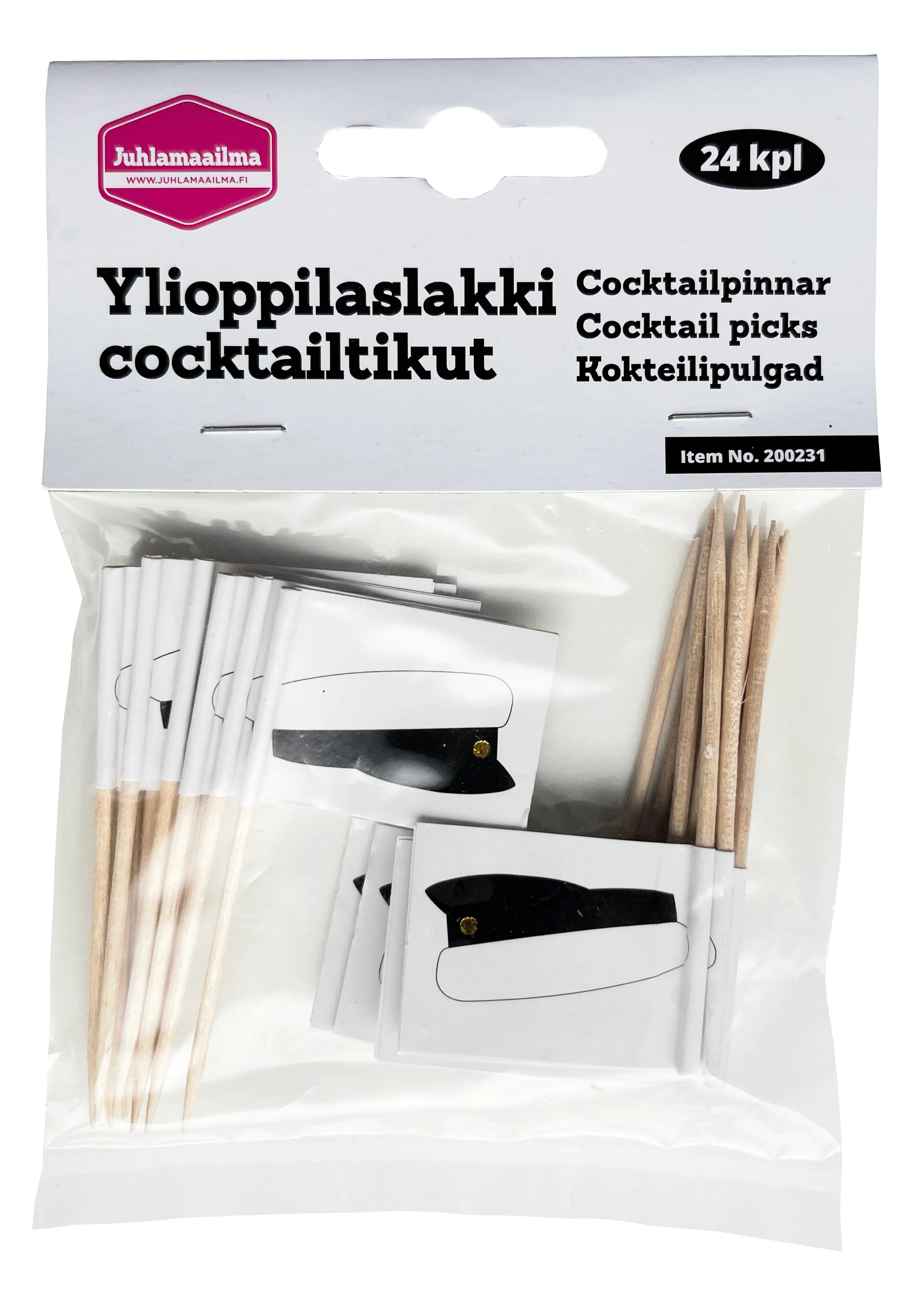 Ylioppilaslakki cocktailtikku 24 kpl/pkt - Image 3